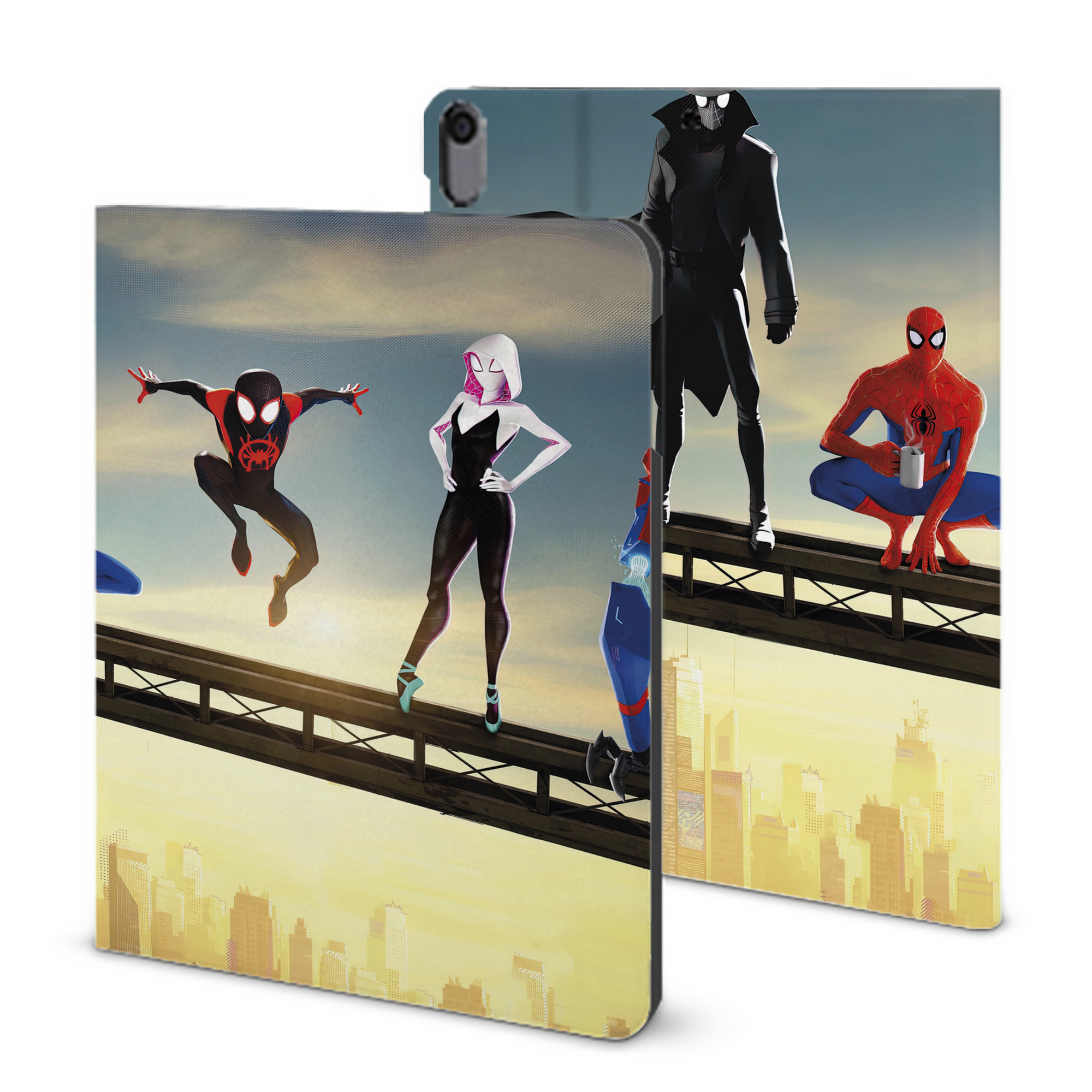 （画像用） Spider Man スパイダーマン IPad ケース ブック型 PUレザー TPU 耐衝撃 軽量 薄型 ペン収納なし 全面保護 IPad 各モデル対応
